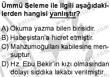 Seçmeli Peygamberimizin Hayatı 6 Dersi 2024-2025 yılı 2. Dönem sınavı 10. Soru Seçmeli Peygamberimizin Hayatı 6 Dersi 2024-2025 yılı 2. Dönem sınavı 10. Soru