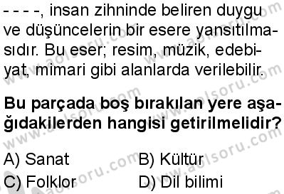 Türk Dili ve Edebiyatı 1 Dersi 2024-2025 yılı 2. Dönem sınavı 1. Soru Türk Dili ve Edebiyatı 1 Dersi 2024-2025 yılı 2. Dönem sınavı 1. Soru