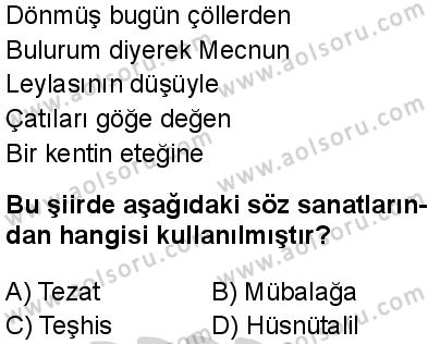Türk Dili ve Edebiyatı 1 Dersi 2024-2025 yılı 2. Dönem sınavı 7. Soru Türk Dili ve Edebiyatı 1 Dersi 2024-2025 yılı 2. Dönem sınavı 7. Soru