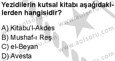 Dinler Tarihi 2 Dersi 2024-2025 yılı 2. Dönem sınavı 9. Soru Dinler Tarihi 2 Dersi 2024-2025 yılı 2. Dönem sınavı 9. Soru