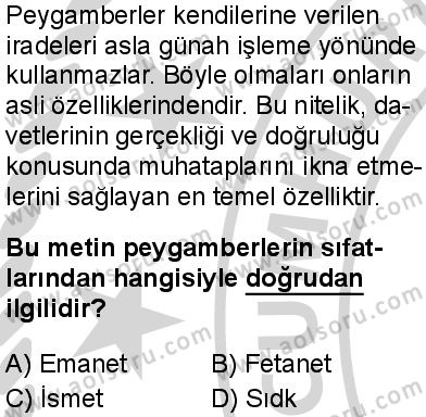 Akaid 2 Dersi 2024-2025 yılı 2. Dönem sınavı 2. Soru Akaid 2 Dersi 2024-2025 yılı 2. Dönem sınavı 2. Soru