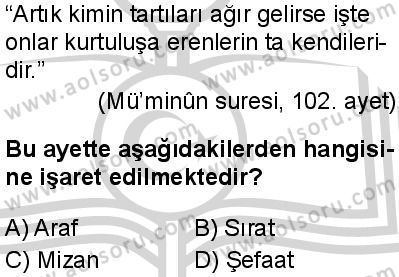 Akaid 2 Dersi 2024-2025 yılı 2. Dönem sınavı 7. Soru Akaid 2 Dersi 2024-2025 yılı 2. Dönem sınavı 7. Soru