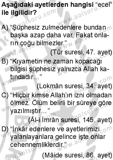 Akaid 2 Dersi 2024-2025 yılı 2. Dönem sınavı 10. Soru Akaid 2 Dersi 2024-2025 yılı 2. Dönem sınavı 10. Soru