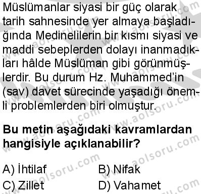 Siyer 2 Dersi 2024-2025 yılı 2. Dönem sınavı 9. Soru Siyer 2 Dersi 2024-2025 yılı 2. Dönem sınavı 9. Soru