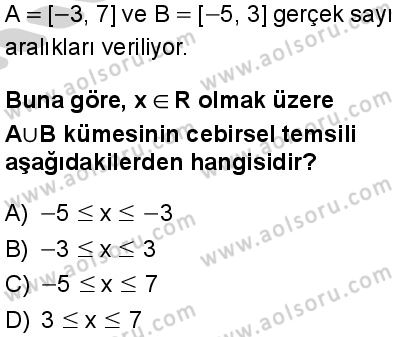 Matematik 1 Dersi 2024-2025 yılı 2. Dönem sınavı 3. Soru Matematik 1 Dersi 2024-2025 yılı 2. Dönem sınavı 3. Soru