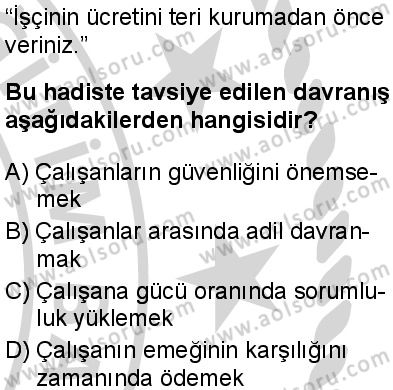 Din Kültürü ve Ahlak Bilgisi 3 Dersi 2024-2025 yılı 2. Dönem sınavı 9. Soru Din Kültürü ve Ahlak Bilgisi 3 Dersi 2024-2025 yılı 2. Dönem sınavı 9. Soru