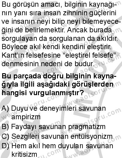 Felsefe 2 Dersi 2024-2025 yılı 2. Dönem sınavı 3. Soru Felsefe 2 Dersi 2024-2025 yılı 2. Dönem sınavı 3. Soru