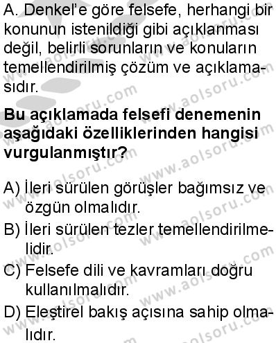 Felsefe 2 Dersi 2024-2025 yılı 2. Dönem sınavı 10. Soru Felsefe 2 Dersi 2024-2025 yılı 2. Dönem sınavı 10. Soru
