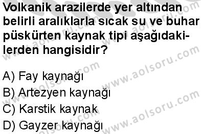 Coğrafya 3 Dersi 2024-2025 yılı 2. Dönem sınavı 7. Soru Coğrafya 3 Dersi 2024-2025 yılı 2. Dönem sınavı 7. Soru
