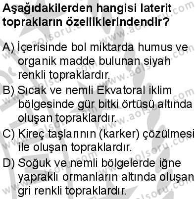 Coğrafya 3 Dersi 2024-2025 yılı 2. Dönem sınavı 9. Soru Coğrafya 3 Dersi 2024-2025 yılı 2. Dönem sınavı 9. Soru