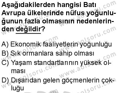 Coğrafya 4 Dersi 2024-2025 yılı 2. Dönem sınavı 4. Soru Coğrafya 4 Dersi 2024-2025 yılı 2. Dönem sınavı 4. Soru