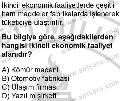 Coğrafya 4 Dersi 2024-2025 yılı 2. Dönem sınavı 5. Soru Coğrafya 4 Dersi 2024-2025 yılı 2. Dönem sınavı 5. Soru