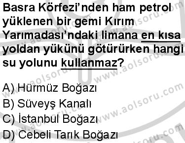 Coğrafya 4 Dersi 2024-2025 yılı 2. Dönem sınavı 6. Soru Coğrafya 4 Dersi 2024-2025 yılı 2. Dönem sınavı 6. Soru
