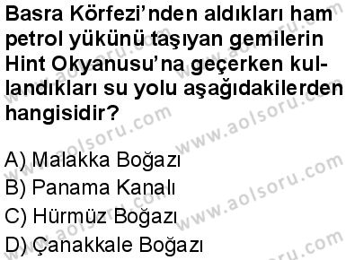 Seçmeli Coğrafya 4 Dersi 2024-2025 yılı 2. Dönem sınavı 7. Soru Seçmeli Coğrafya 4 Dersi 2024-2025 yılı 2. Dönem sınavı 7. Soru