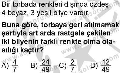 Matematik 3 Dersi 2024-2025 yılı 2. Dönem sınavı 3. Soru Matematik 3 Dersi 2024-2025 yılı 2. Dönem sınavı 3. Soru