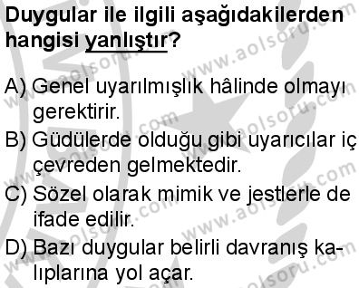 Seçmeli Psikoloji 1 Dersi 2024-2025 yılı 2. Dönem sınavı 9. Soru Seçmeli Psikoloji 1 Dersi 2024-2025 yılı 2. Dönem sınavı 9. Soru