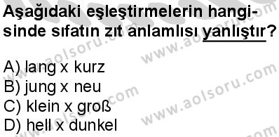 Almanca 3 Dersi 2024-2025 yılı 2. Dönem sınavı 10. Soru Almanca 3 Dersi 2024-2025 yılı 2. Dönem sınavı 10. Soru