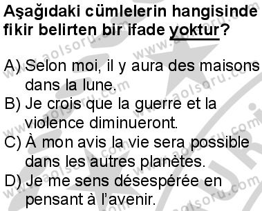Fransızca 3 Dersi 2024-2025 yılı 2. Dönem sınavı 6. Soru Fransızca 3 Dersi 2024-2025 yılı 2. Dönem sınavı 6. Soru
