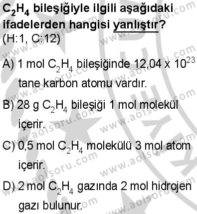 Kimya 3 Dersi 2024-2025 yılı 2. Dönem sınavı 2. Soru Kimya 3 Dersi 2024-2025 yılı 2. Dönem sınavı 2. Soru