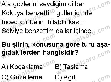 Türk Dili ve Edebiyatı 3 Dersi 2024-2025 yılı 2. Dönem sınavı 10. Soru Türk Dili ve Edebiyatı 3 Dersi 2024-2025 yılı 2. Dönem sınavı 10. Soru