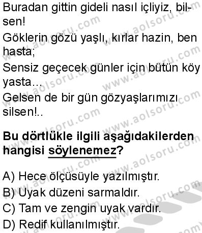 Türk Dili ve Edebiyatı 5 Dersi 2024-2025 yılı 2. Dönem sınavı 9. Soru Türk Dili ve Edebiyatı 5 Dersi 2024-2025 yılı 2. Dönem sınavı 9. Soru