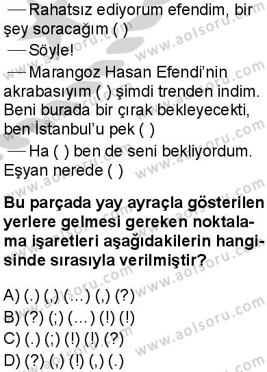 Seçmeli Türk Dili ve Edebiyatı 1 Dersi 2024-2025 yılı 2. Dönem sınavı 4. Soru Seçmeli Türk Dili ve Edebiyatı 1 Dersi 2024-2025 yılı 2. Dönem sınavı 4. Soru