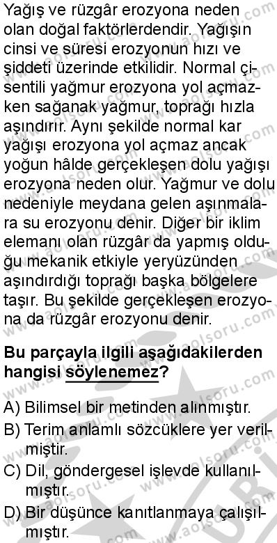 Seçmeli Türk Dili ve Edebiyatı 1 Dersi 2024-2025 yılı 2. Dönem sınavı 5. Soru Seçmeli Türk Dili ve Edebiyatı 1 Dersi 2024-2025 yılı 2. Dönem sınavı 5. Soru