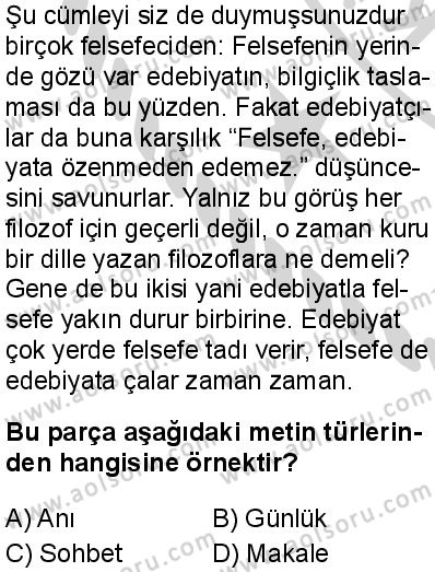 Seçmeli Türk Dili ve Edebiyatı 1 Dersi 2024-2025 yılı 2. Dönem sınavı 6. Soru Seçmeli Türk Dili ve Edebiyatı 1 Dersi 2024-2025 yılı 2. Dönem sınavı 6. Soru