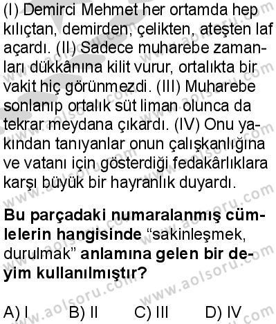 Seçmeli Türk Dili ve Edebiyatı 1 Dersi 2024-2025 yılı 2. Dönem sınavı 10. Soru Seçmeli Türk Dili ve Edebiyatı 1 Dersi 2024-2025 yılı 2. Dönem sınavı 10. Soru