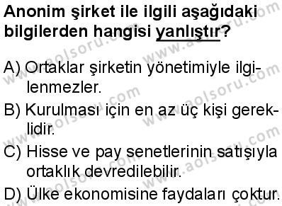Seçmeli Girişimcilik 2 Dersi 2024-2025 yılı 2. Dönem sınavı 9. Soru Seçmeli Girişimcilik 2 Dersi 2024-2025 yılı 2. Dönem sınavı 9. Soru