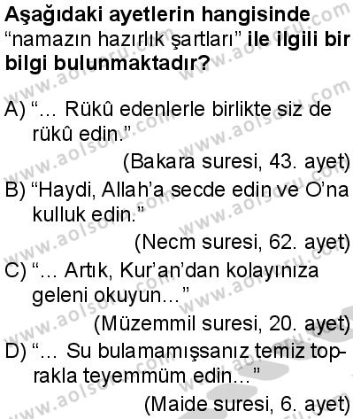 Din Kültürü ve Ahlak Bilgisi 2 Dersi 2024-2025 yılı 3. Dönem sınavı 1. Soru