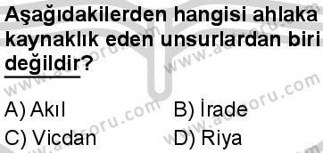 Din Kültürü ve Ahlak Bilgisi 2 Dersi 2024-2025 yılı 3. Dönem sınavı 6. Soru