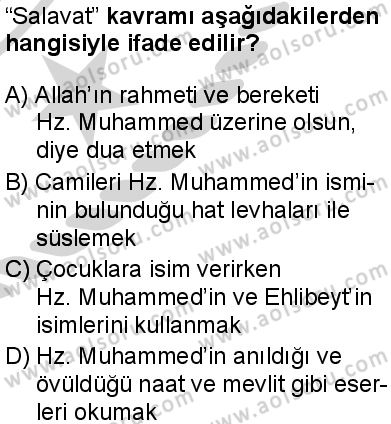 Din Kültürü ve Ahlak Bilgisi 2 Dersi 2024-2025 yılı 3. Dönem sınavı 10. Soru