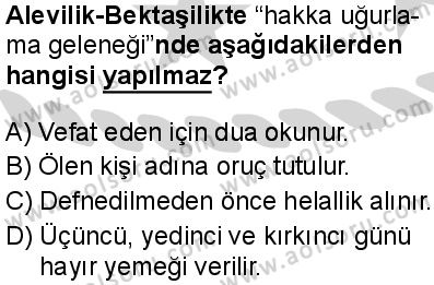 Din Kültürü ve Ahlak Bilgisi 5 Dersi 2024-2025 yılı 3. Dönem sınavı 7. Soru
