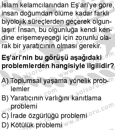 Felsefe 3 Dersi 2024-2025 yılı 3. Dönem sınavı 5. Soru