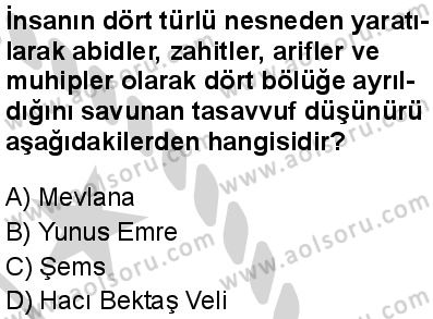 Felsefe 3 Dersi 2024-2025 yılı 3. Dönem sınavı 7. Soru
