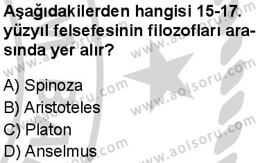 Felsefe 3 Dersi 2024-2025 yılı 3. Dönem sınavı 8. Soru