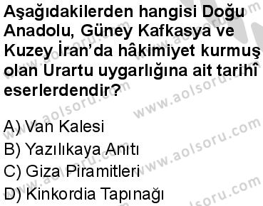 Tarih 2 Dersi 2024-2025 yılı 3. Dönem sınavı 2. Soru