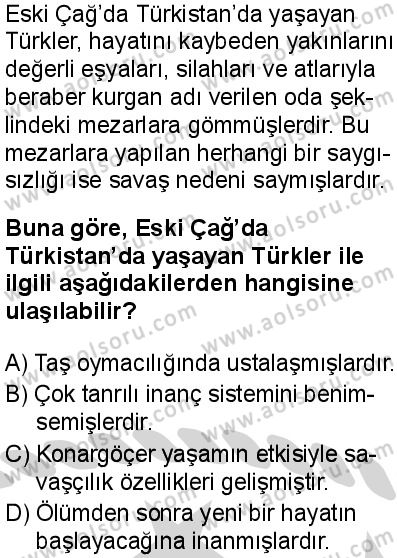 Tarih 2 Dersi 2024-2025 yılı 3. Dönem sınavı 3. Soru