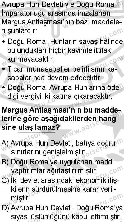 Tarih 2 Dersi 2024-2025 yılı 3. Dönem sınavı 5. Soru