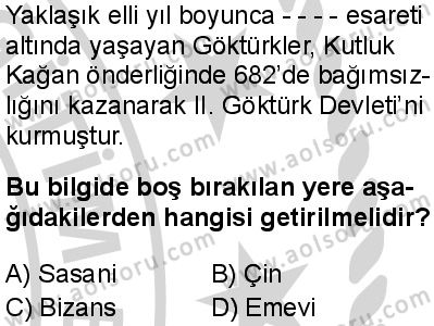 Tarih 2 Dersi 2024-2025 yılı 3. Dönem sınavı 7. Soru