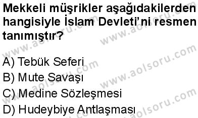 Tarih 2 Dersi 2024-2025 yılı 3. Dönem sınavı 9. Soru