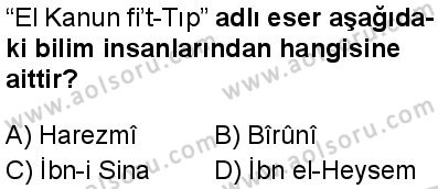 Tarih 2 Dersi 2024-2025 yılı 3. Dönem sınavı 10. Soru