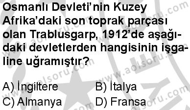Seçmeli Tarih 2 Dersi 2024-2025 yılı 3. Dönem sınavı 2. Soru