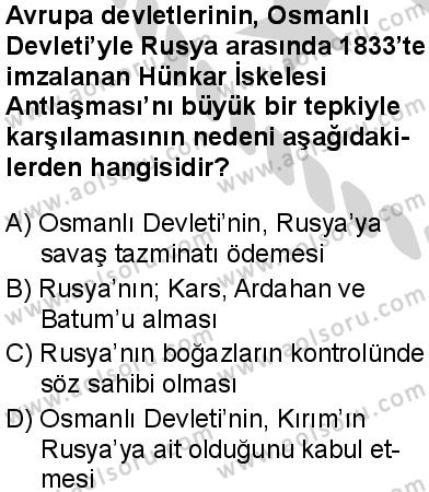 Seçmeli Tarih 2 Dersi 2024-2025 yılı 3. Dönem sınavı 3. Soru