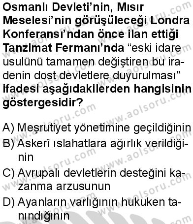 Seçmeli Tarih 2 Dersi 2024-2025 yılı 3. Dönem sınavı 4. Soru