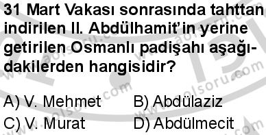 Seçmeli Tarih 2 Dersi 2024-2025 yılı 3. Dönem sınavı 7. Soru