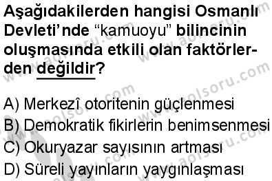Seçmeli Tarih 2 Dersi 2024-2025 yılı 3. Dönem sınavı 10. Soru