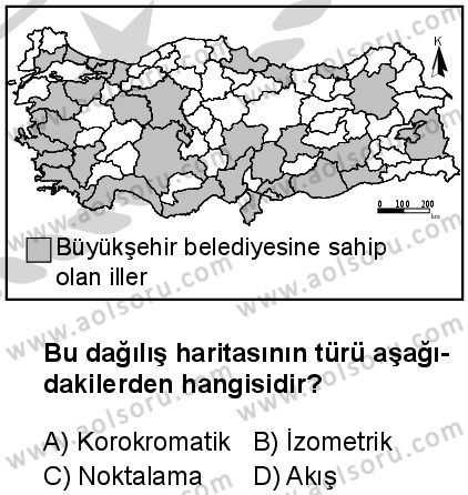 Coğrafya 1 Dersi 2024-2025 yılı 3. Dönem sınavı 2. Soru