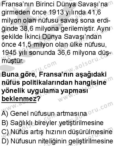 Seçmeli Coğrafya 1 Dersi 2024-2025 yılı 3. Dönem sınavı 3. Soru